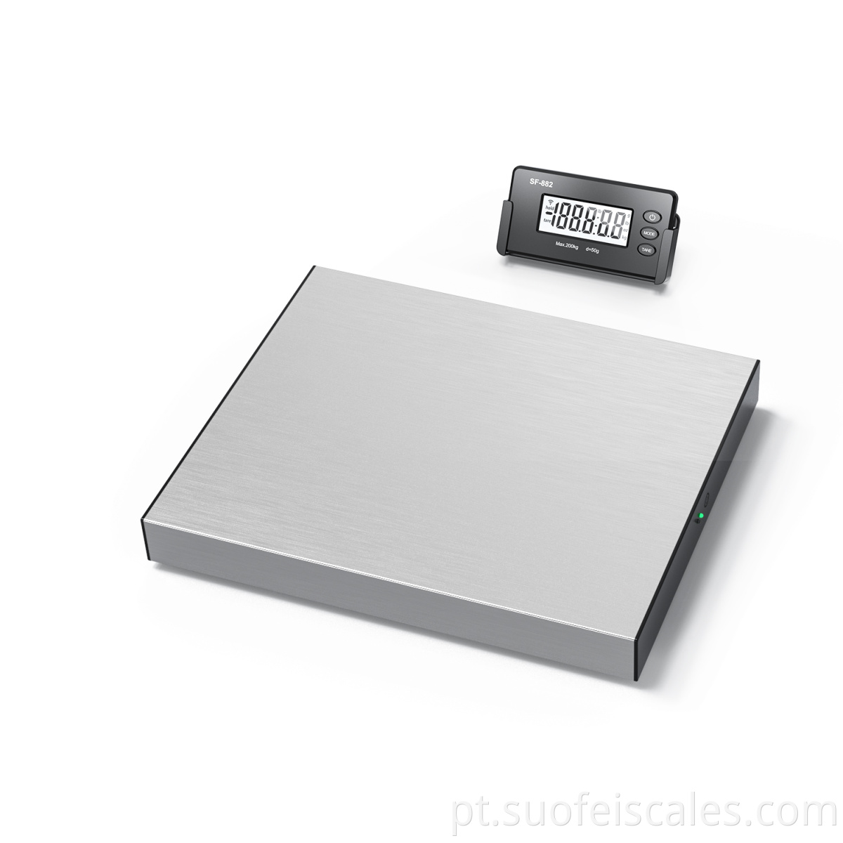 SF-882 440lbs sem fio LCD Digital Scale Digital Envie Postal Postal Plataforma Grande Aço inoxidável Waage